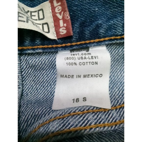 Levi's 505 Women's Jeans Classic Relaxed Fit Tapered Legs Jeans Size 16 S Misses - Picture 5 of 7